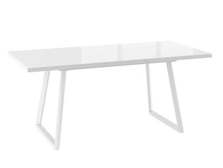 Стол LOFT-140, раздвижной со стеклом 140(180)х85, БЕЛЫЙ ОПТИВАЙТ/БЕЛЫЙ LOFT 140